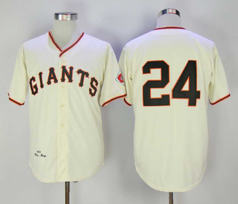 San Francisco Giants #24 Willie Mays Mitchell And Ness Cream 1951 Stitched Jersey,We sell and wholesale San Francisco Giants #24 Willie Mays Mitchell And Ness Cream 1951 Stitched Jersey on line form chian!